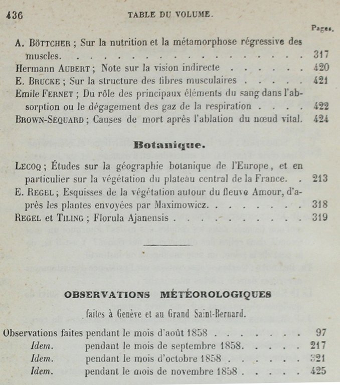 BIBLIOTHEQUE UNIVERSELLE - Revue Suisse et Etrangère. ARCHIVES DES SCIENCES …