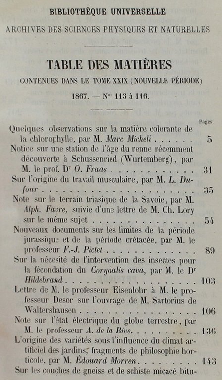 BIBLIOTHEQUE UNIVERSELLE ET REVUE SUISSE. ARCHIVES DES SCIENCES PHYSIQUES ET …