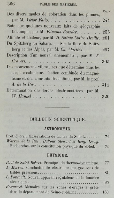 BIBLIOTHEQUE UNIVERSELLE ET REVUE SUISSE. ARCHIVES DES SCIENCES PHYSIQUES ET …