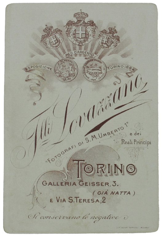 BIMBA CON BALIA Foto vintage (1880 ca.) Fratelli Lovazzano - …