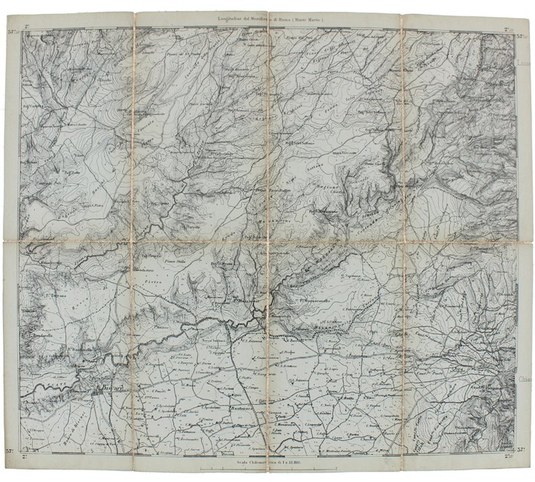 BISCARI. Foglio N° 273 della Carta d'Italia. Scala 1:50.000. Longitudine …