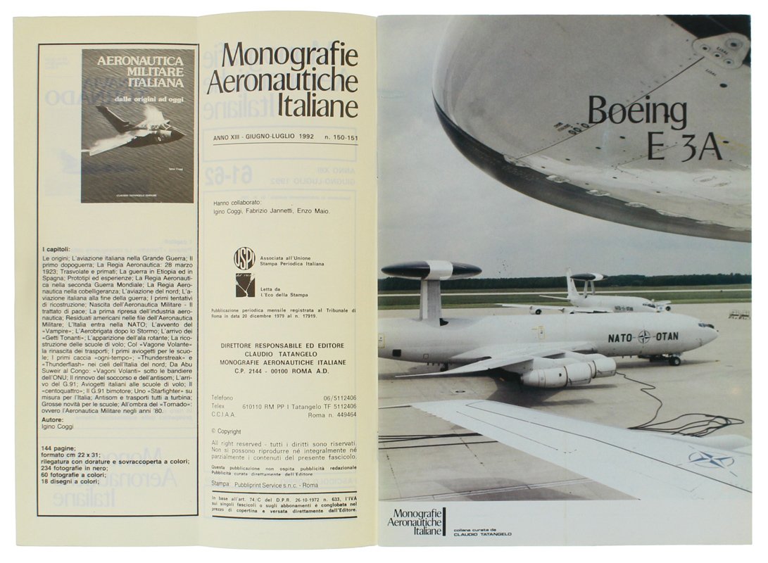 BOEING E 3-A - Monografie Aeronautiche Italiane n. 62-62 - …