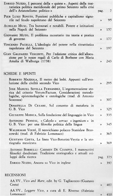 BOLLETTINO DEL CENTRO DI STUDI VICHIANI. Anno XVI - 1986