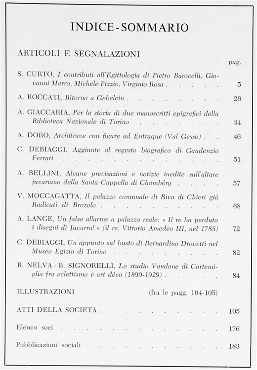 BOLLETTINO DELLA SOCIETA' PIEMONTESE DI ARCHEOLOGIA E BELLE ARTI - …