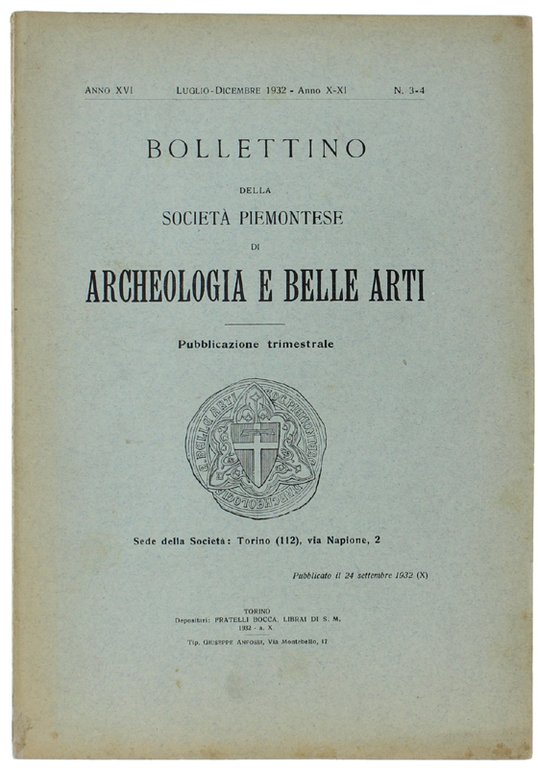 BOLLETTINO DELLA SOCIETA' PIEMONTESE DI ARCHEOLOGIA E BELLE ARTI - …