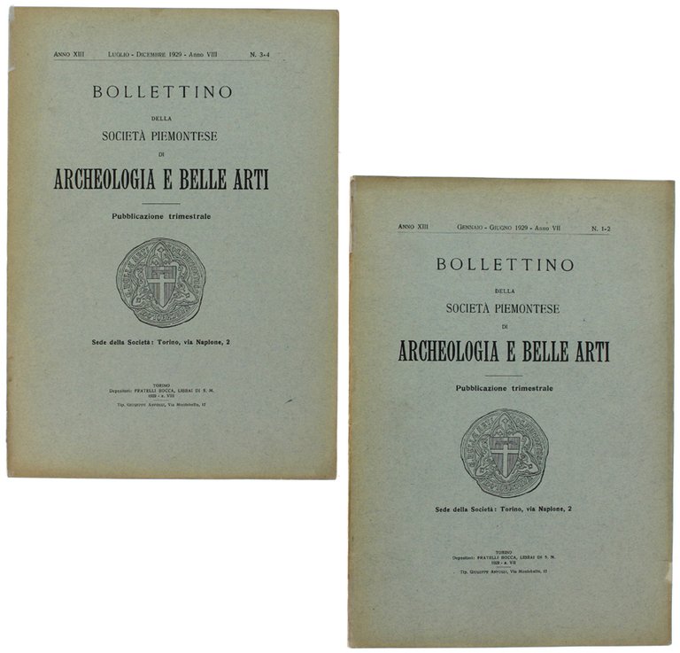 BOLLETTINO DELLA SOCIETA' PIEMONTESE DI ARCHEOLOGIA E BELLE ARTI. Annata … | Immagine Gallery 2