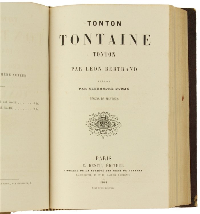 BOURRES DE FUSIL. Souvenirs de chasse (1865) + TONTON TONTAINE …