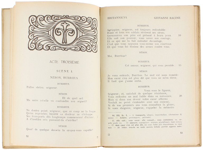 BRITANNICUS. Introduzione e note di A.M.Todeschini.