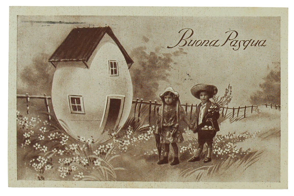 BUONA PASQUA Cartolina vintage del 1926 viaggiata - Graziosa, in …