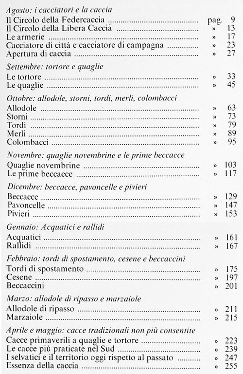 CACCIA NEL SUD. L'ambiente e la selvaggina.