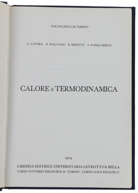 CALORE E TERMODINAMICA