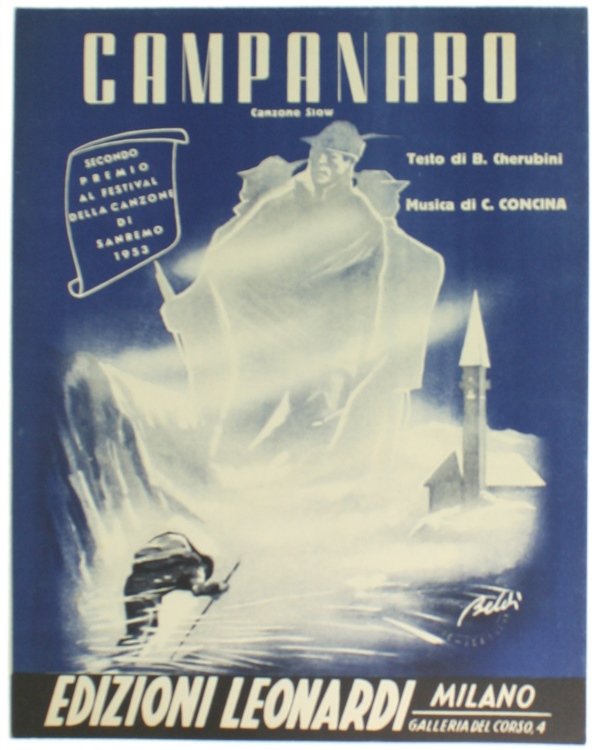 CAMPANARO. Canzone slow. SPARTITO.