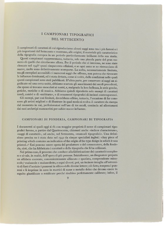 CAMPIONARI DI CARATTERI NELLA TIPOGRAFIA DEL SETTECENTO. Scelta, introduzione e …