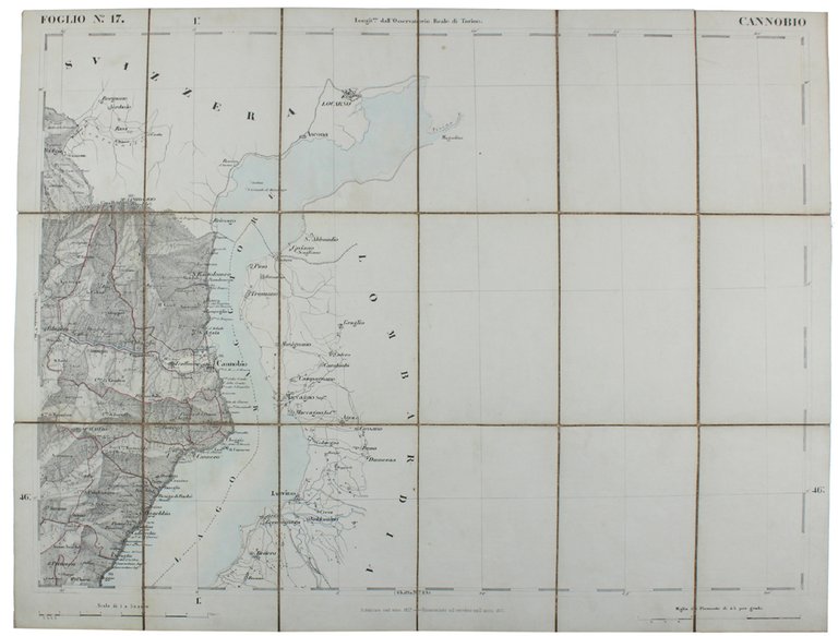CANNOBBIO. Foglio N° 17. Scala 1:50.000. Longitudine dall'Osservatorio Reale di …