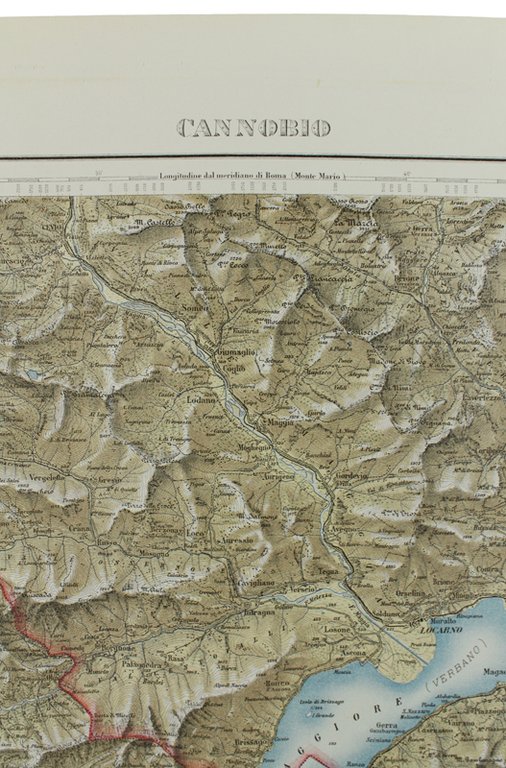 CANNOBIO. Foglio 16 della Carta d'Italia, scala di 1:100.000, cm …