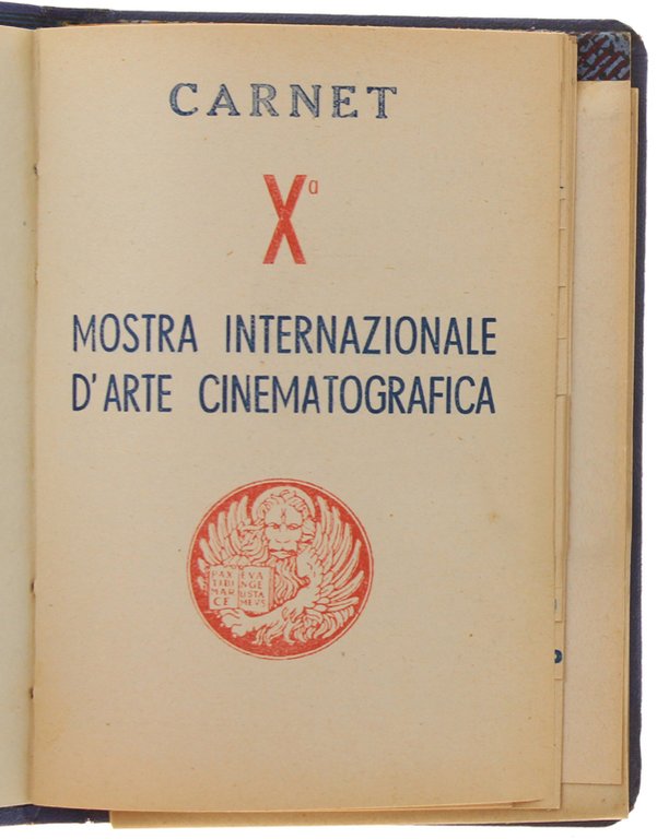 CARNET 10a MOSTRA INTERNAZIONALE D'ARTE CINEMATOGRAFICA di Venezia (1949)