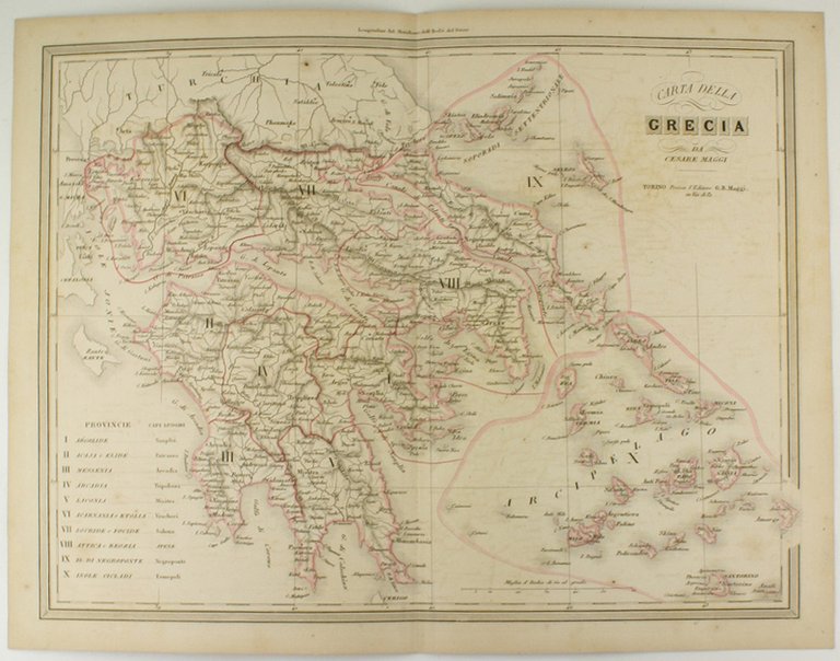CARTA DELLA GRECIA.
