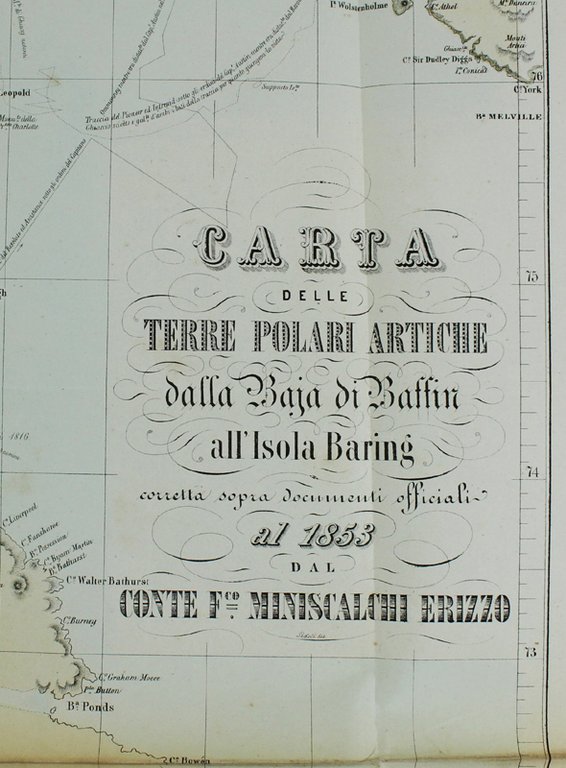 CARTA DELLE TERRE POLARI ARTICHE DALLA BAIA DI BAFFIN ALL'ISOLA …