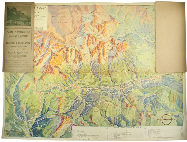 CARTA PLASTIGRAFICA DI S.MARTINO DI CASTROZZA E DINTORNI.