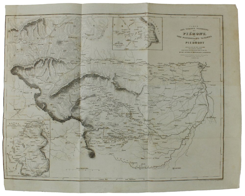 CARTE DES VALLÉES VAUDOISES DU PIEMONT or The Protestant Valleys …