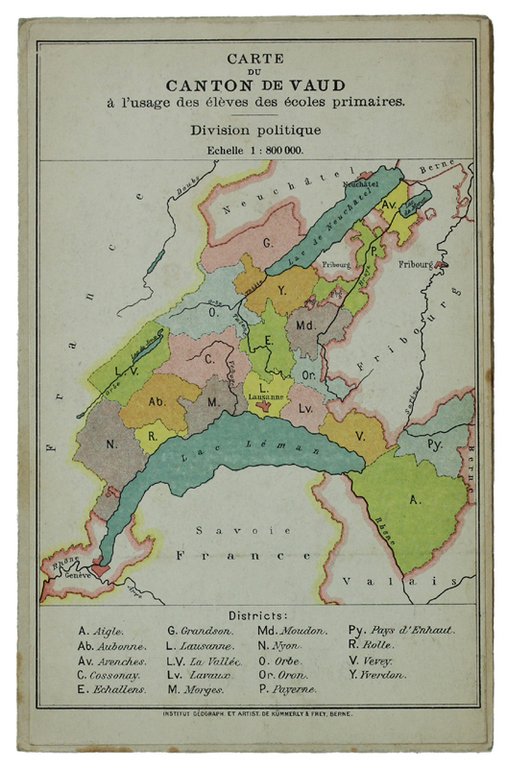 CARTE DU CANTON DE VAUD Echelle 1 : 200 000. …