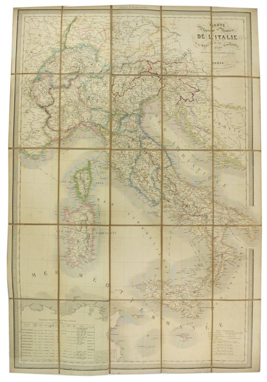 CARTE PHYSIQUE ET ROUTIERE DE L'ITALIE DE LA SUISSE ET …