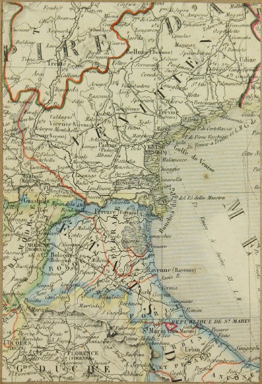 CARTE PHYSIQUE ET ROUTIERE DE L'ITALIE DE LA SUISSE ET …