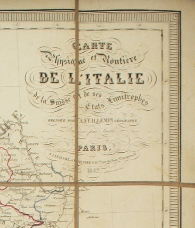 CARTE PHYSIQUE ET ROUTIERE DE L'ITALIE DE LA SUISSE ET …