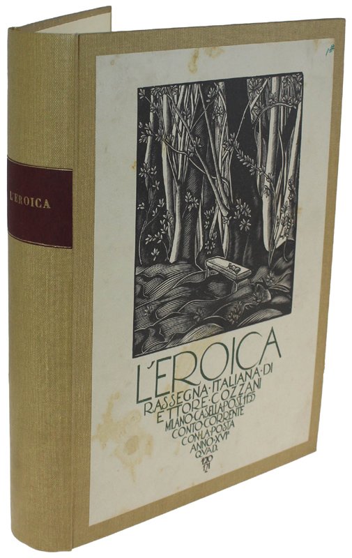 CARTELLA CON XILOGRAFIA ORIGINALE: L'EROICA Quaderno 120-121.