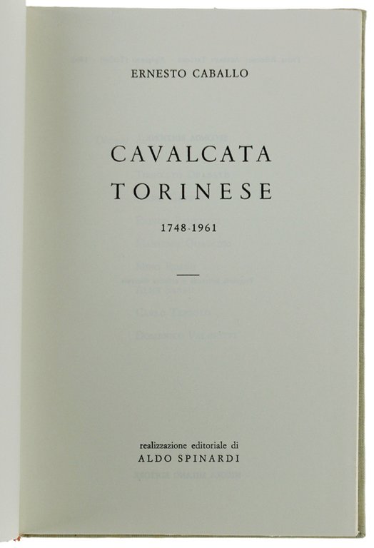CAVALCATA TORINESE 1748-1961.
