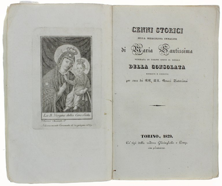 CENNI STORICI SULLA MIRACOLOSA IMMAGINE DI MARIA SANTISSIMA venerata in …