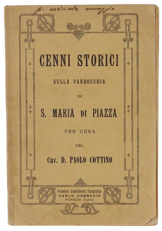 CENNI STORICI SULLA PARROCCHIA DI S.MARIA DI PIAZZA