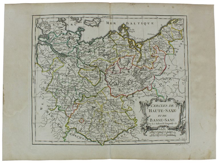 CERCLES DE HAUTE-SAXE et de BASSE-SAXE. [Original copper engraved map, … | Immagine Gallery 2