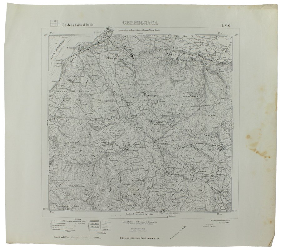 CERMIGNAGA. Foglio 31- i.N.O. della Carta d'Italia, scala di 1:25.000, …