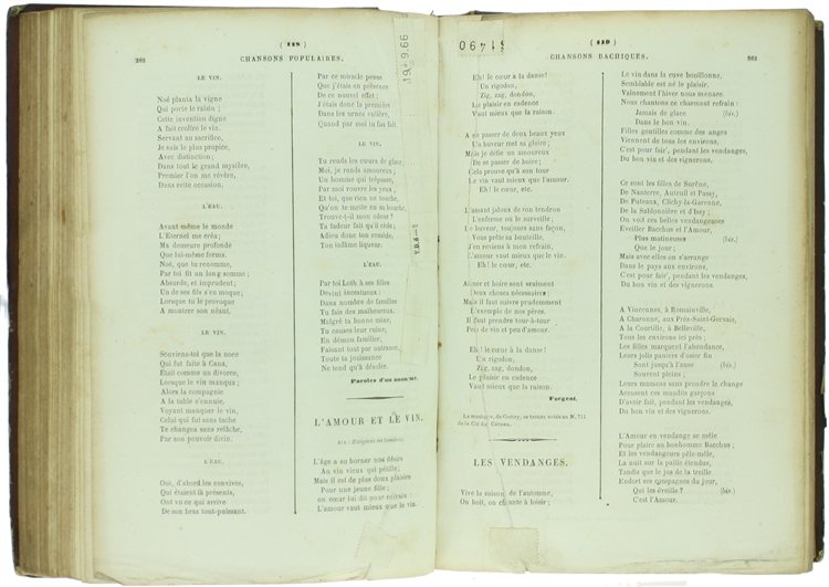 CHANSONS NATIONALES ET POPULAIRES DE FRANCE, accompagnées de notes historiques …