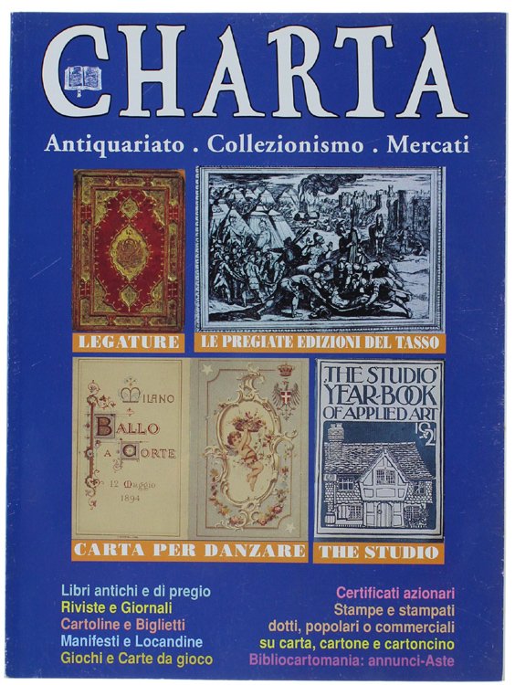 CHARTA. N. 18. Antiquariato Collezionismo Mercati. Ottimo stato