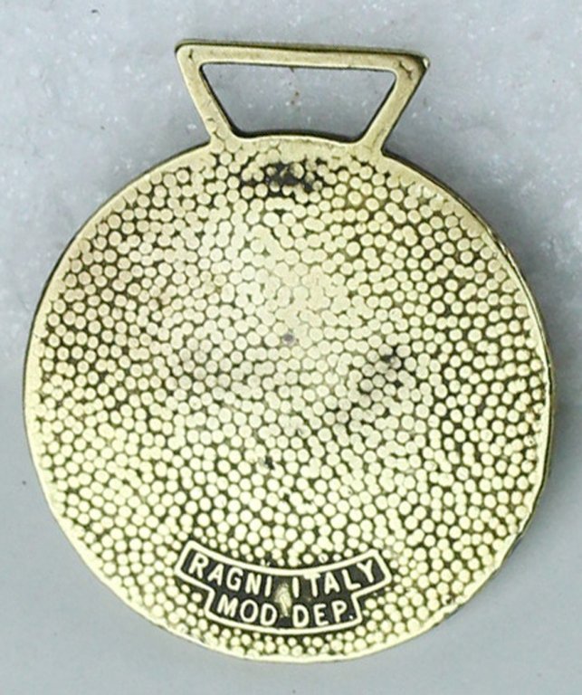 CHRISTOPHER: MEDAGLIA VINTAGE mm 23x33 ottone massiccio dorato