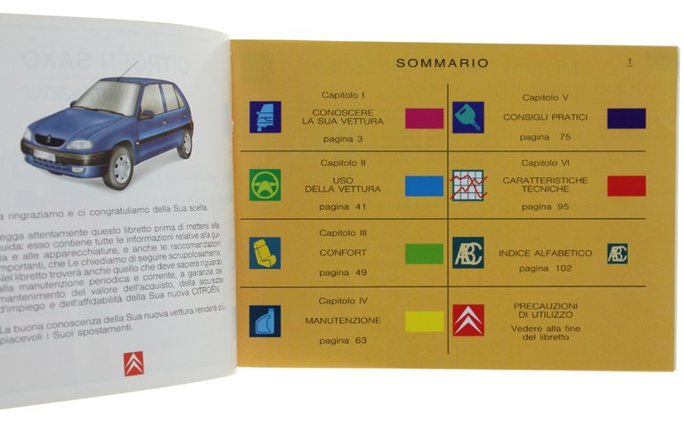 CIITROEN SAXO. Uso e Manutenzione