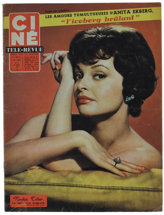 CINE' TELE REVUE. 39e Année, N. 15 (Nadja Tiller, Alita …
