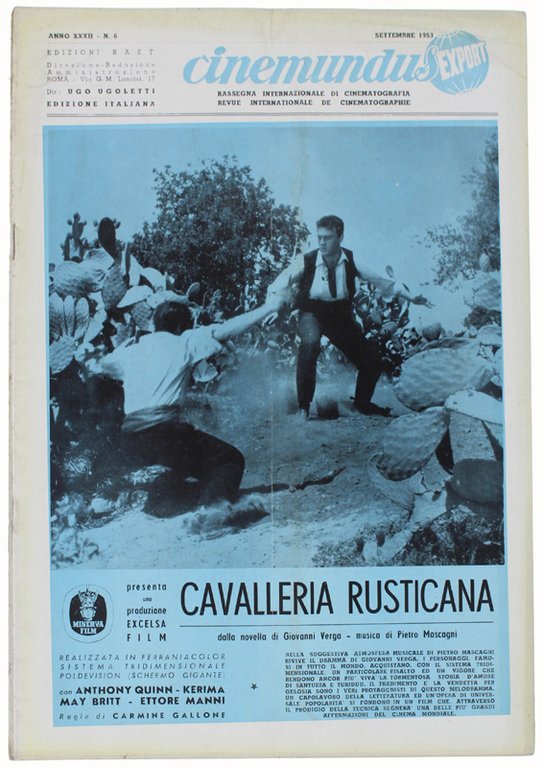 CINEMUNDUS EXPORT n. 6 / 1953: CAVALLERIA RUSTICANA.