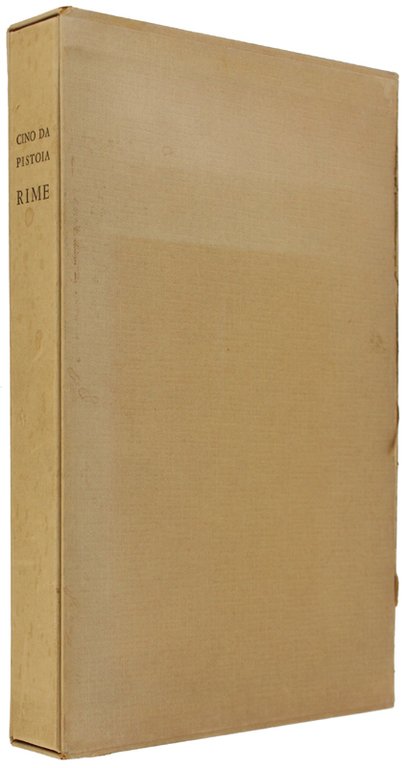 CINO DA PISTOIA - RIME.