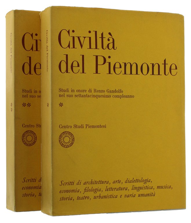 CIVILTA' DEL PIEMONTE. Studi in onore di Renzo Gandolfo nel …
