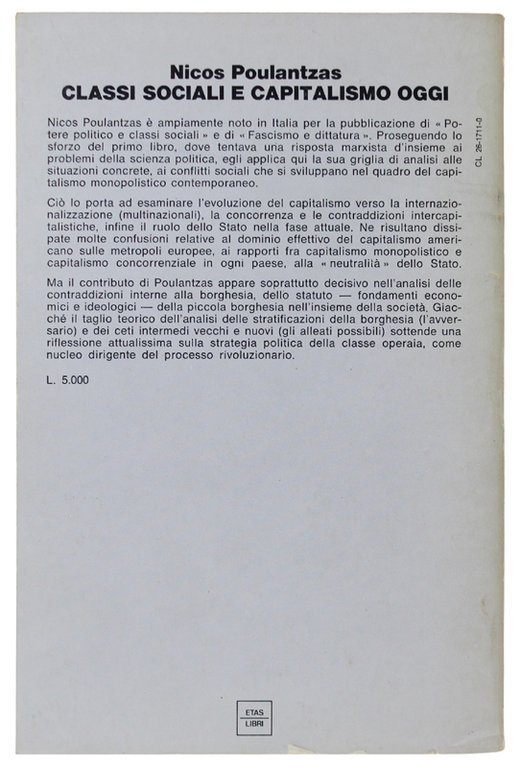 CLASSI SOCIALI E CAPITALISMO OGGI.