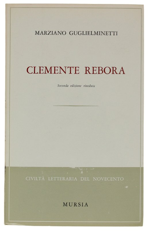 CLEMENTE REBORA [2a edizione, con dedica dell'A.]
