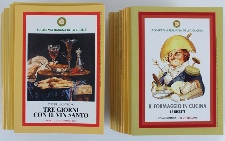 QUADERNI DELL'ACCADEMIA ITALIANA DELLA CUCINA: Collezione di 83 quaderni consecutvi …