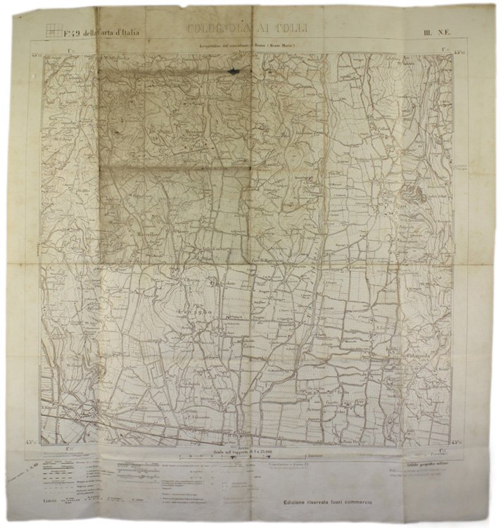 COLOGNOLA AI COLLI. Foglio N.49 III N.E. della Carta d'Italia.