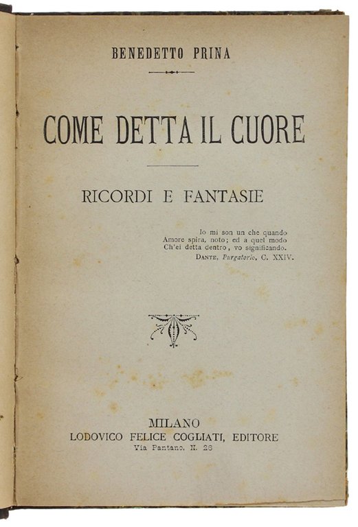 COME DETTA IL CUORE - Ricordi e fantasie