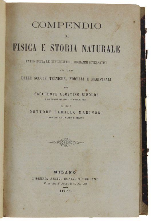 COMPENDIO DI FISICA E STORIA NATURALE fatto giusta le istruzioni … | Immagine Gallery 4