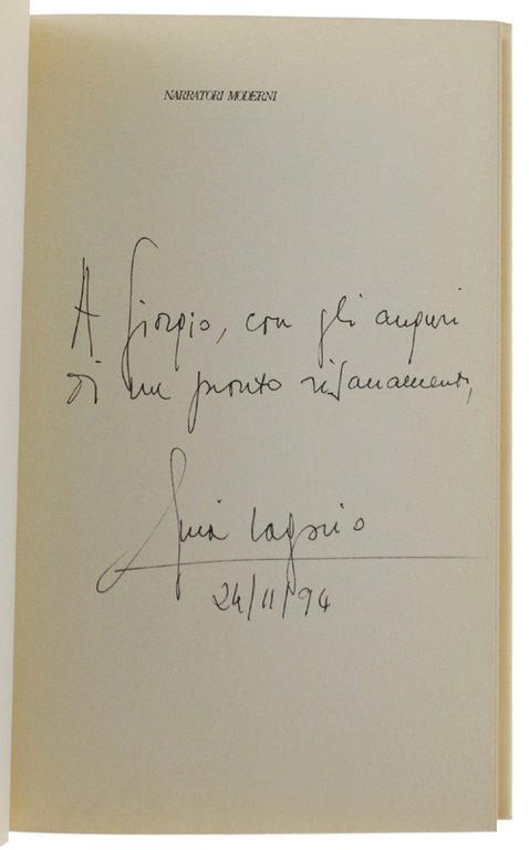 CON LE MIGLIORI INTENZIONI [dedica autografa di Gina Lagorio]