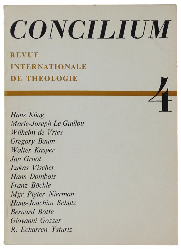 CONCILIUM. Revue Internationale de Théologie. N° 4 | Immagine principale